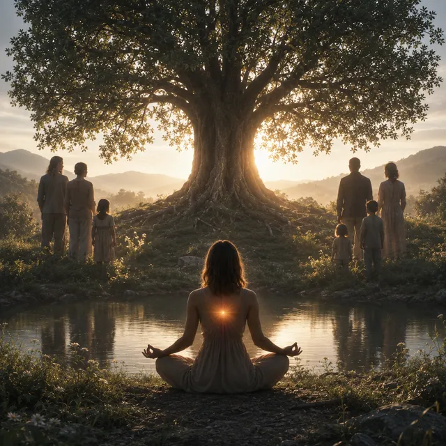 Illustration symbolique du parcours Origines, autour des liens et mémoires familiales